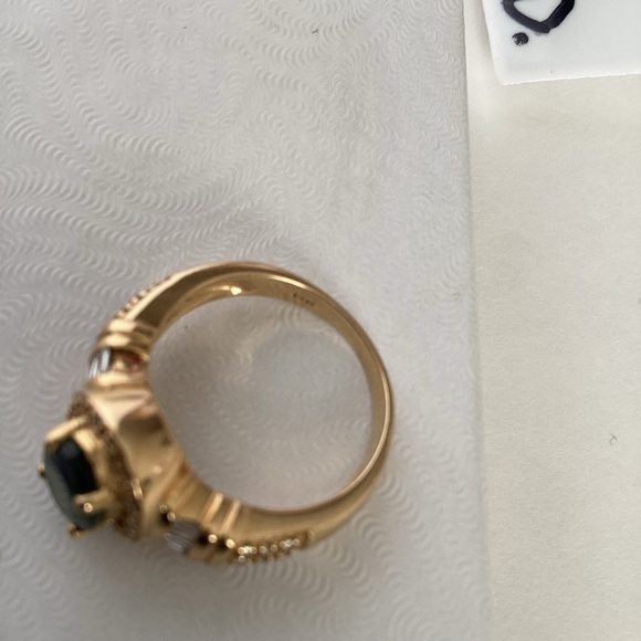 14k, CROME DIOPSIDE & DIAMOND RING - Picture 2 of 7